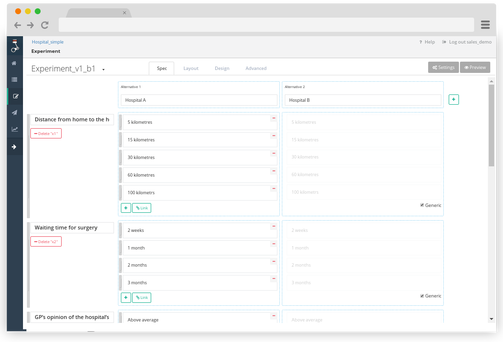 The Experiment Builder Screen Software  Features